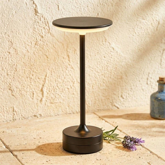 Vintage Metal LED Desk Lamp – Touch Control Dimmable Bedside Lamp – Rechargeable & Portable Ambient Light for Office, Bar, and Living Room – Modern Iron & Acrylic Night Light (Gold/Silver/Black)