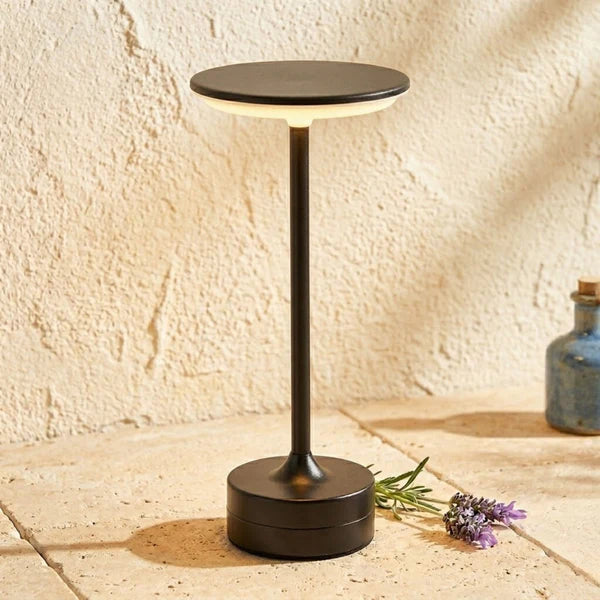 Lampe de bureau LED vintage en métal – Lampe de chevet tactile à intensité variable – Lumière d'ambiance rechargeable et portable pour bureau, bar et salon – Veilleuse moderne en fer et acrylique (or/argent/noir)