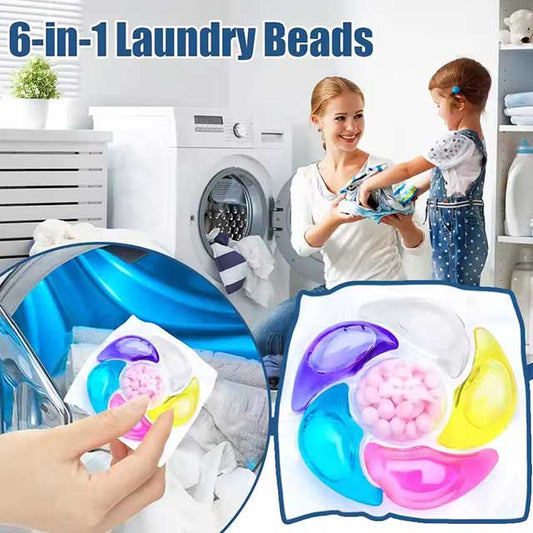1PC 6-in-1 Laundry Beads – Water-Soluble Softener, Detergent & Long-Lasting Fragrance Enhancer for Fresh Laundry