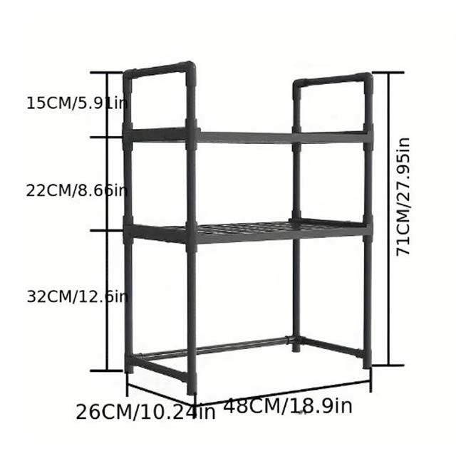 Modern Multi-Functional Kitchen Storage Rack – Floor-Mounted Organizer Shelf for Spices & Condiments