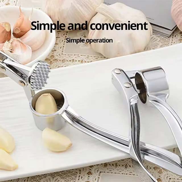 Stainless Steel Garlic Masher – Manual Ginger & Vegetable Grinder for Easy Kitchen Cooking