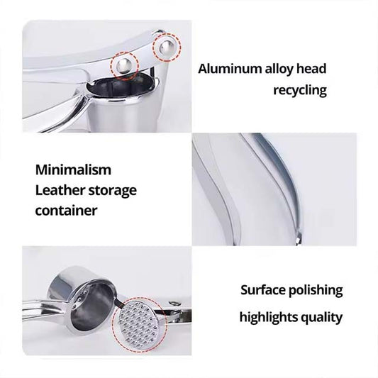 Stainless Steel Garlic Masher – Manual Ginger & Vegetable Grinder for Easy Kitchen Cooking