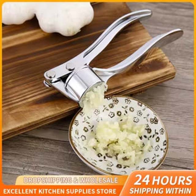 Stainless Steel Garlic Masher – Manual Ginger & Vegetable Grinder for Easy Kitchen Cooking