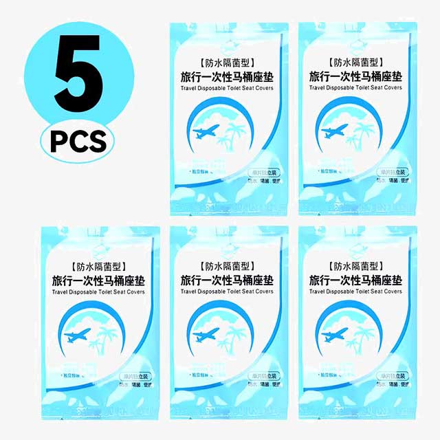 1PC Disposable Toilet Seat Cover Mat – Portable Travel Safety Toilet Seat Paper Pads, Waterproof Cushion for Bathroom Accessories