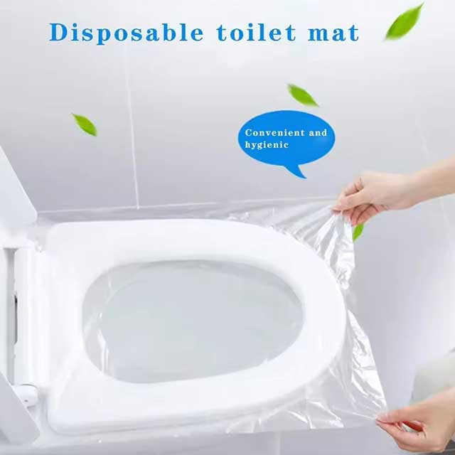 1PC Disposable Toilet Seat Cover Mat – Portable Travel Safety Toilet Seat Paper Pads, Waterproof Cushion for Bathroom Accessories