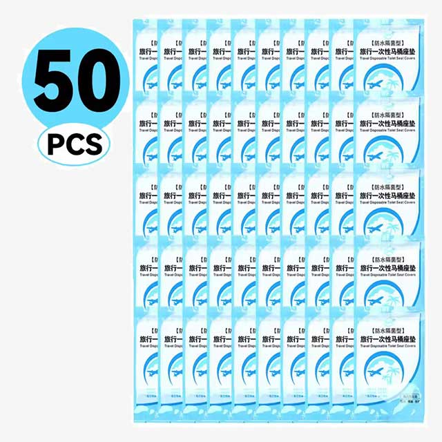 1PC Disposable Toilet Seat Cover Mat – Portable Travel Safety Toilet Seat Paper Pads, Waterproof Cushion for Bathroom Accessories