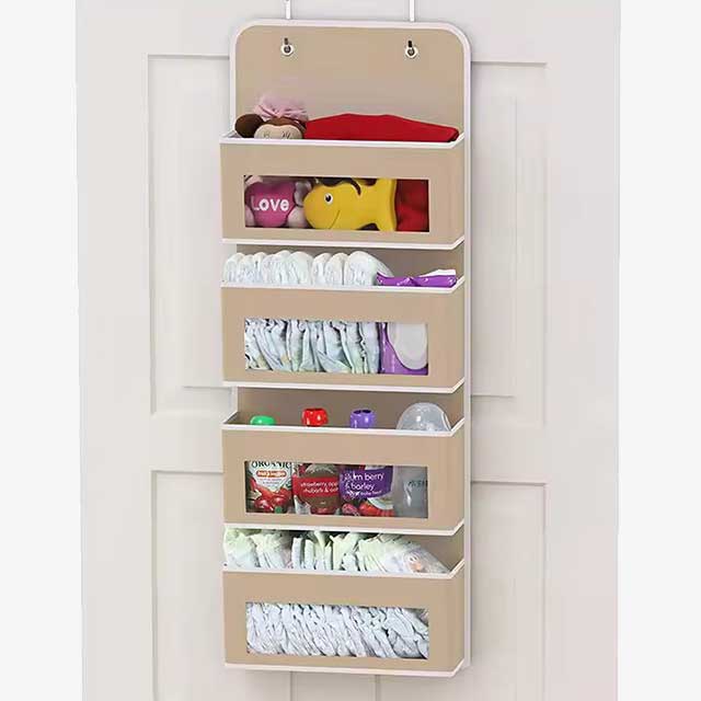 1pc Four-Layer Door Hanging Fabric Organizer Bag – Storage for Sundries, Underwear, Socks & Accessories
