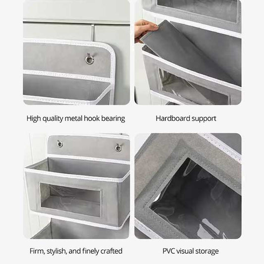 1pc Four-Layer Door Hanging Fabric Organizer Bag – Storage for Sundries, Underwear, Socks & Accessories
