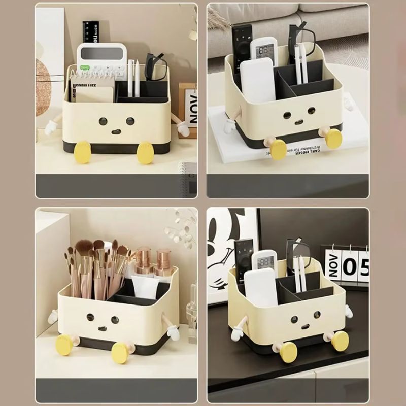 1pc Boîte de rangement de bureau multifonctionnelle – Étagère de rangement cosmétique à plusieurs niveaux – Vitrine de comptoir pour maquillage, soins de la peau et fournitures de bureau