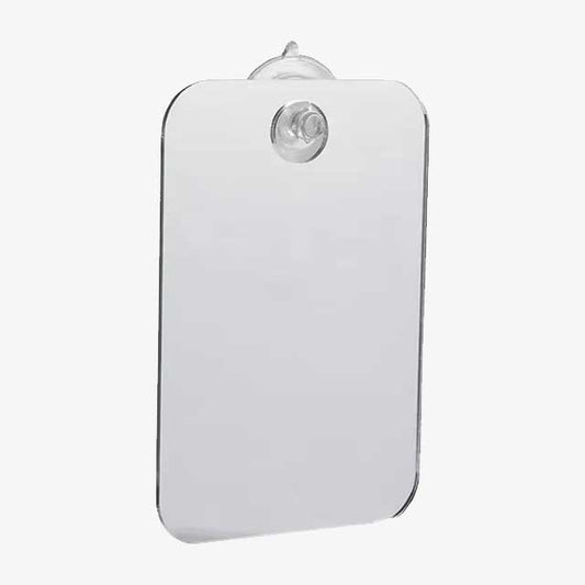 1PCS Acrylic Mirror with Wall Suction – Portable Shower Mirror for Shaving & Makeup, Ideal Bathroom & Travel Accessory