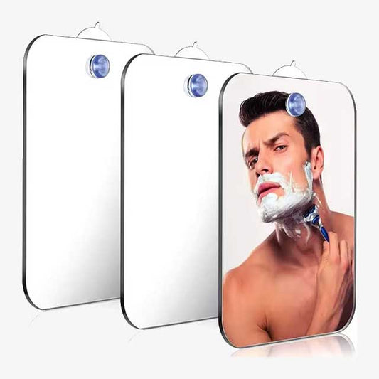 1PCS Acrylic Mirror with Wall Suction – Portable Shower Mirror for Shaving & Makeup, Ideal Bathroom & Travel Accessory