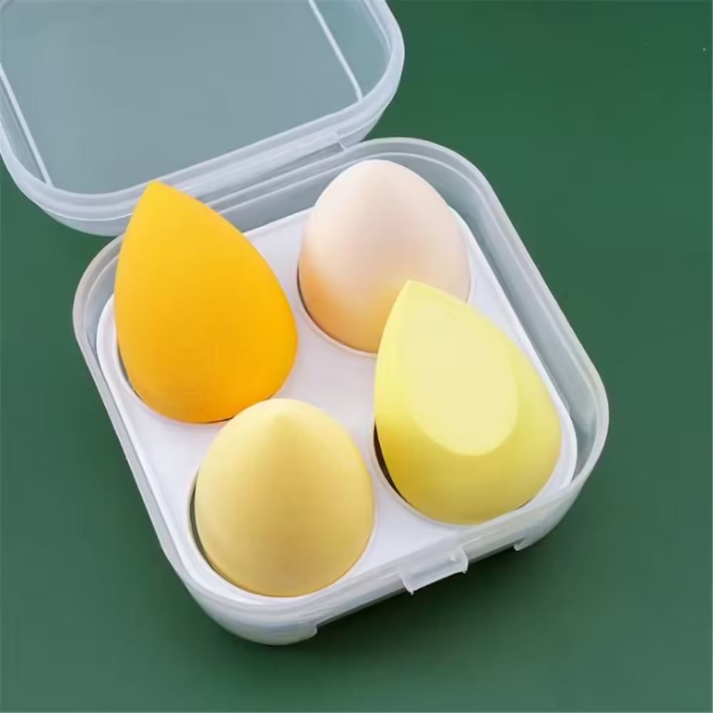 Ensemble d'éponges à maquillage douces - 3 ou 4 œufs de beauté pour une application impeccable du fond de teint et de la poudre - Indispensables du maquillage féminin