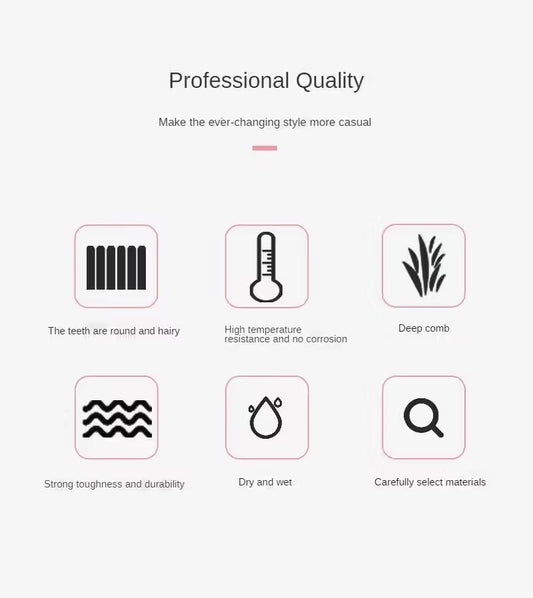 Versatile 10pcs Hair Styling Comb Set - Teasing Brushes, Rat Tail Combs, Edge Brushes, Braid Tools