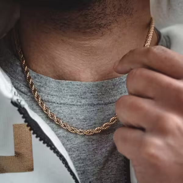 Collier simple en acier inoxydable pour homme, 2/3/4/5 mm (EGN197)