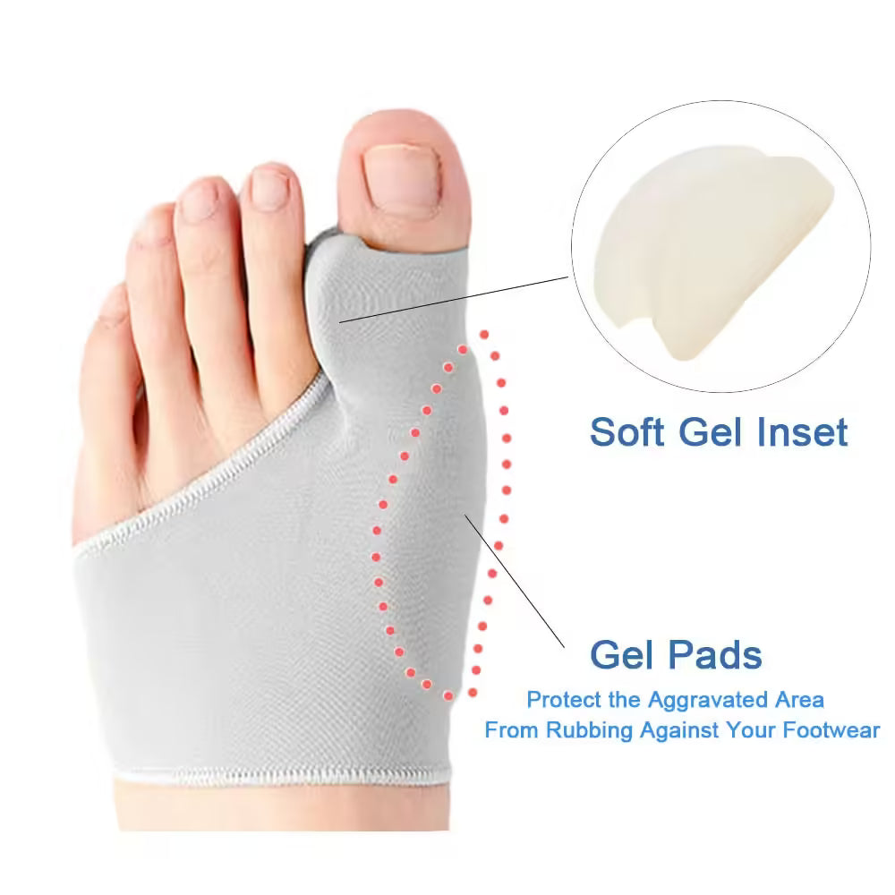 Toe Separator Bunion Corrector Orthotics - Hallux Valgus Feet Bone Adjuster Pedicure Sock Straightener