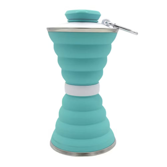 Pratique et ultra-pratique : gourde pliable en silicone de 500 ml idéale pour le sport, le camping, les voyages et le vélo.