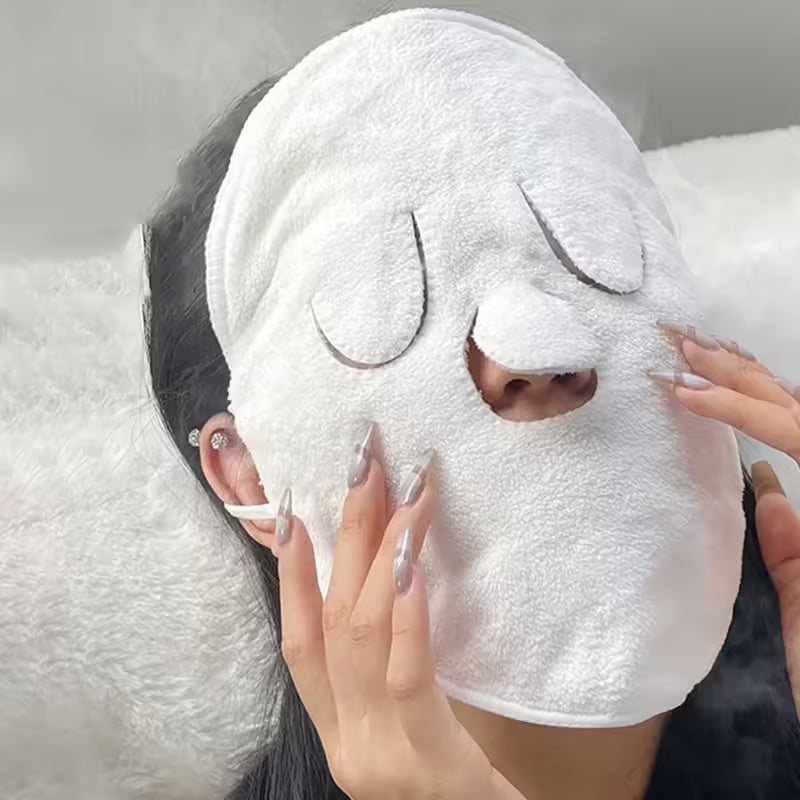 Skin Care Mask Cotton Hot Compress Towel - Wet Compress Steamed Face Towel for Clean Pores - Beauty Facial Care Tool