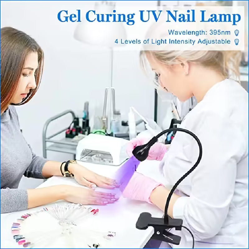Effortless Gel Nail Drying Anywhere: Clip-On LED UV Nail Lamp - Portable Mini USB Nail Dryer for Manicure Salon Results