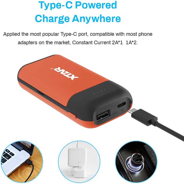 XTAR PC2 2-Bay USB C 18650 Battery Charger – Fast 2A Charging for 18650 &amp; 21700 Batteries, Blue