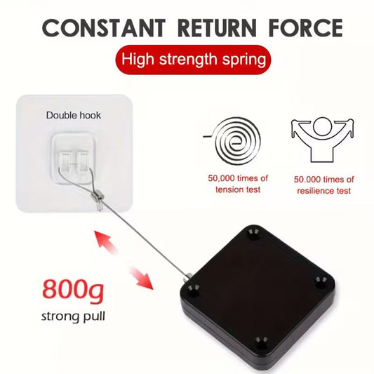 No-Drill Automatic Door Closers – 800g High-Tension Steel Cable Puller – Adjustable Sensor Door Closer with Strong Adhesive for Home, Office, and Sliding Interior Doors