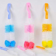 Baby Bottle & Cup Cleaning Set | 360° Sponge Bottle Brush + Targeted Nipple Cleaner | Soft Non-Scratch Feeding Accessory Kit