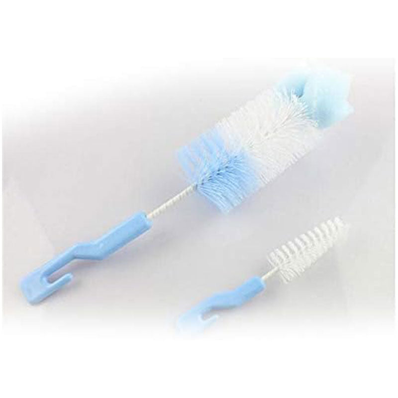 Baby Bottle & Cup Cleaning Set | 360° Sponge Bottle Brush + Targeted Nipple Cleaner | Soft Non-Scratch Feeding Accessory Kit