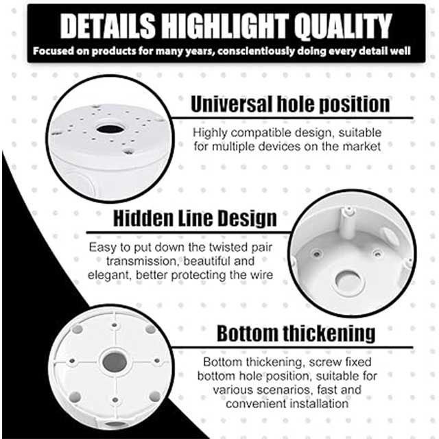2 Pieces Junction Box for Security Cameras