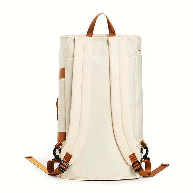 2-in-1 Convertible Garment Bag & Backpack – Beige Travel Duffel with Detachable Suit Bag, Shoe Cover & Shoulder Strap | Carry-On Luggage for Men & Women