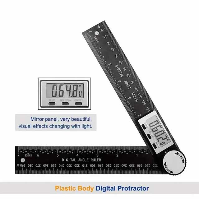 2-in-1 Digital Angle Finder & Protractor – High-Accuracy Measuring Tool for Woodworking & DIY | Multifunction Scale Gauge