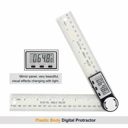 2-in-1 Digital Angle Finder & Protractor – High-Accuracy Measuring Tool for Woodworking & DIY | Multifunction Scale Gauge