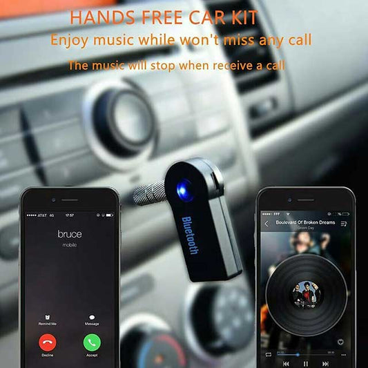 2-in-1 Wireless Bluetooth 5.0 Audio Receiver Adapter – 3.5mm AUX Jack for Car, Music, A2DP, Headphones & Hands-Free Calls