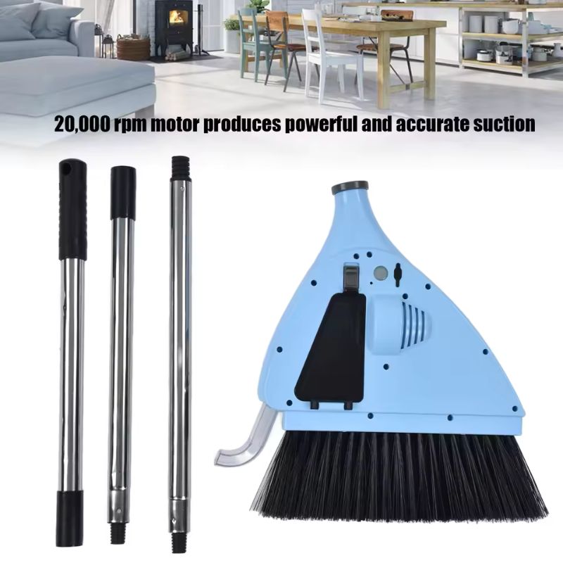 2-in-1 Cordless Vacuum Broom & Sweeper – USB Rechargeable Lightweight Vacuum Cleaner for Home, Bedroom & Office
