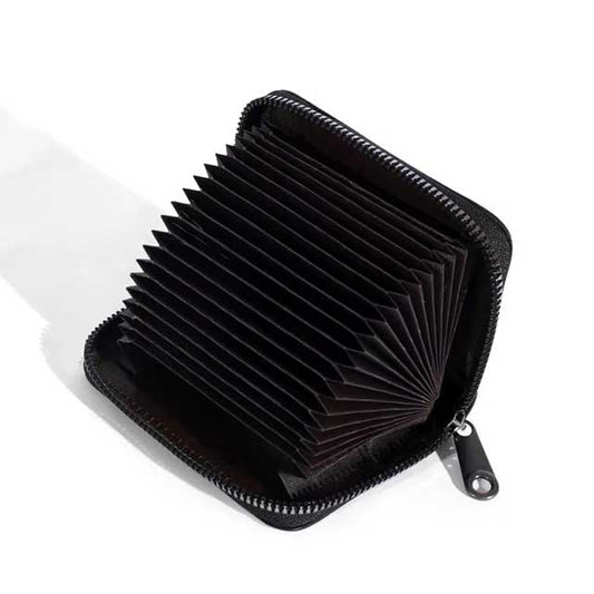 20-Slot PU Leather Card Holder – Business Wallet Organizer for Credit, ID, Bus Cards & Coins with Anti-Demagnetization Design