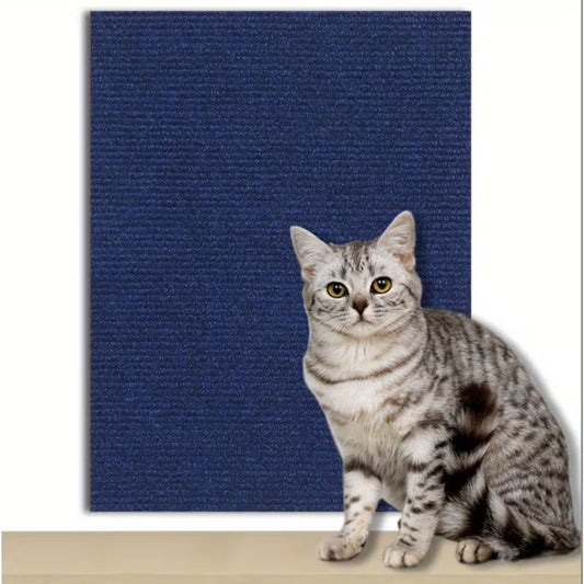 200cm Self-Adhesive Cat Scratch Pad – DIY Cut-to-Size Cat Wall Scratcher – Heavy-Duty Sofa and Furniture Protector – Multi-Surface Gray Felt Scratching Mat for Floors and Walls