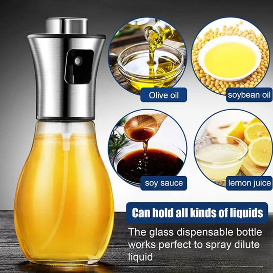 200ml Stainless Steel Olive Oil Sprayer – Professional Oil Mister & Spritzer for Cooking, Air Frying, and BBQ – Portable Kitchen Oil Spray Bottle