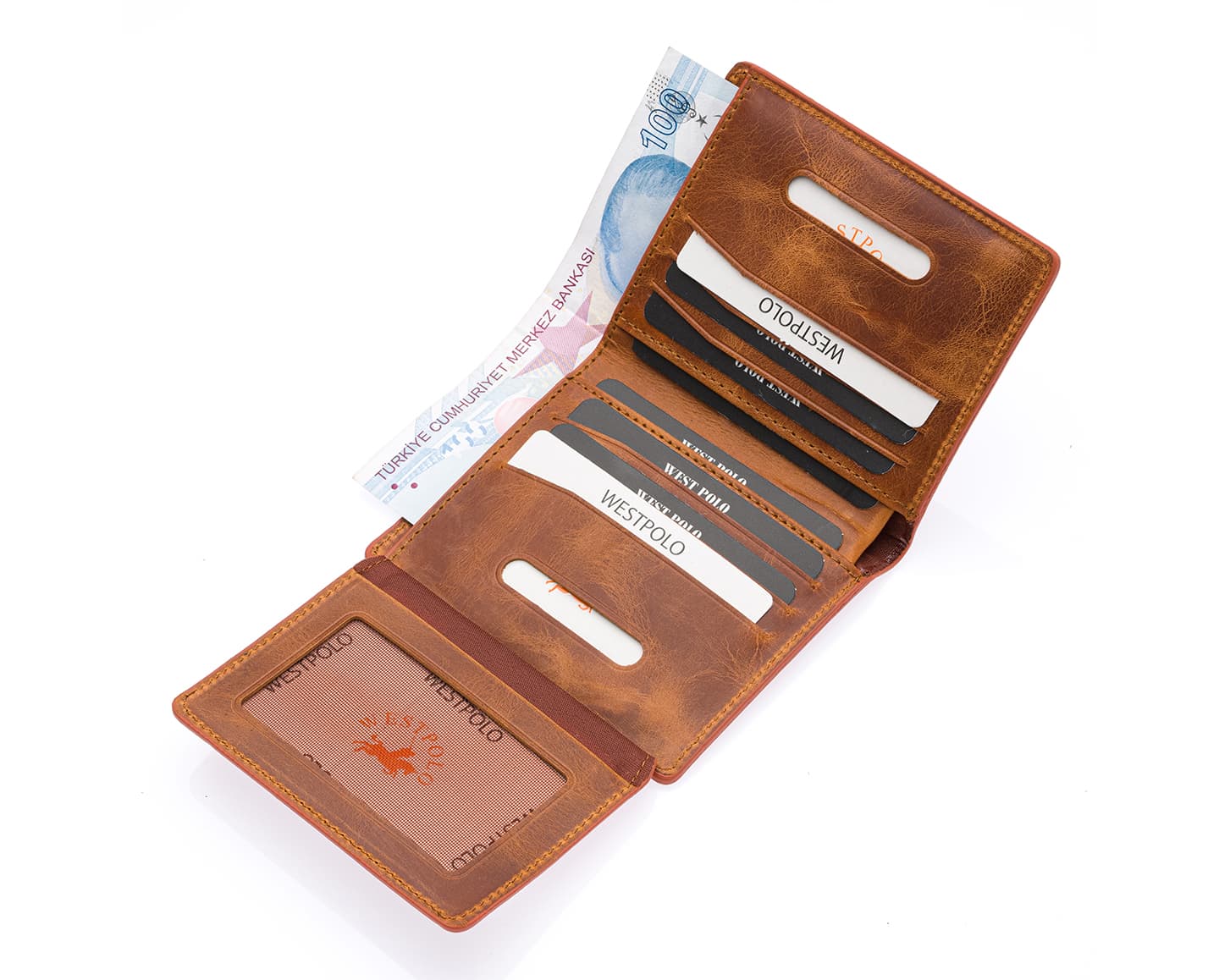 Westpolo Martini Genuine Leather Men's Wallet Card Holder With Large Card Holder Compartment (1590C)