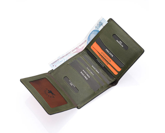 Westpolo Martini Genuine Leather Men's Wallet Card Holder With Large Card Holder Compartment (1590C)