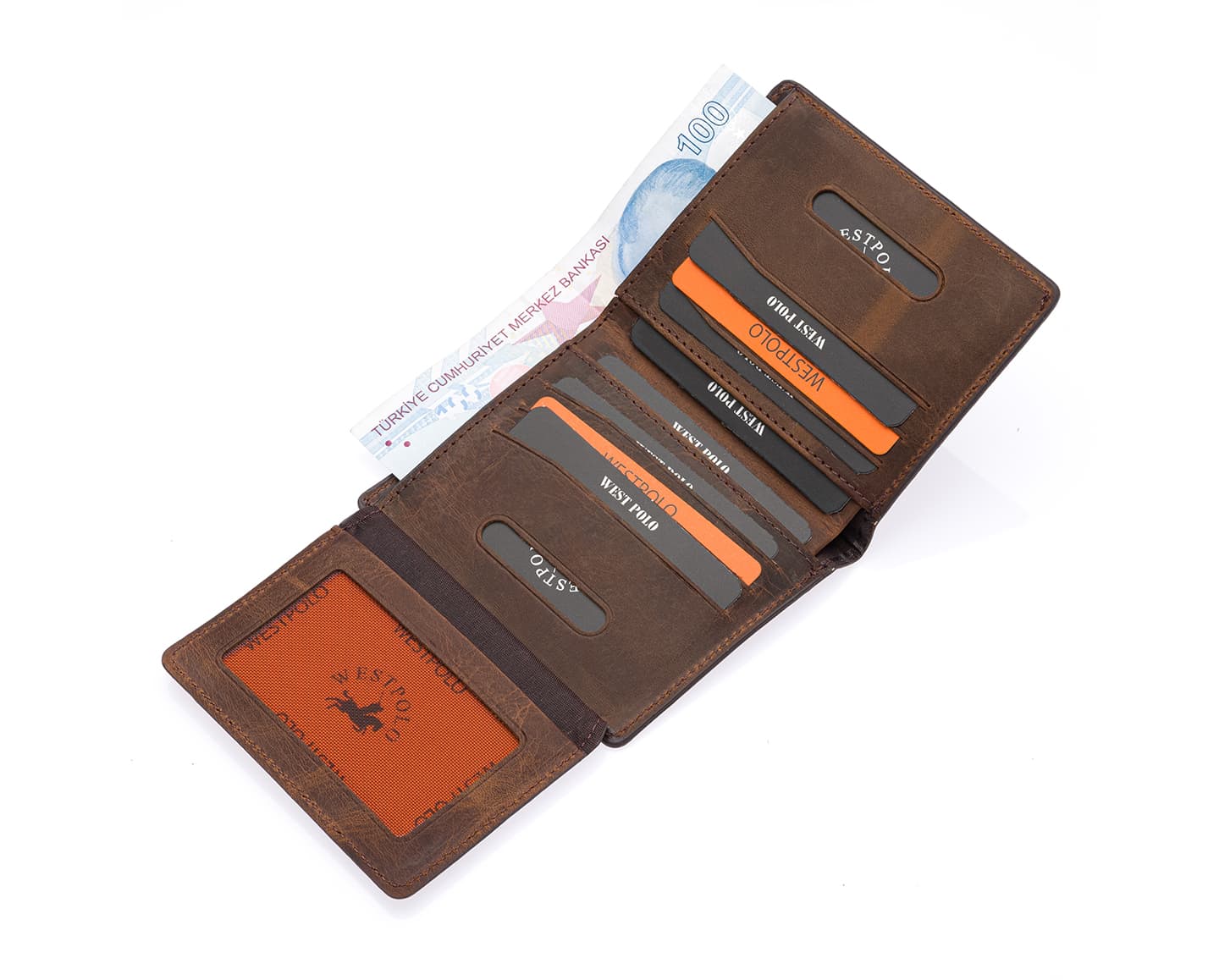 Westpolo Martini Genuine Leather Men's Wallet Card Holder With Large Card Holder Compartment (1590C)