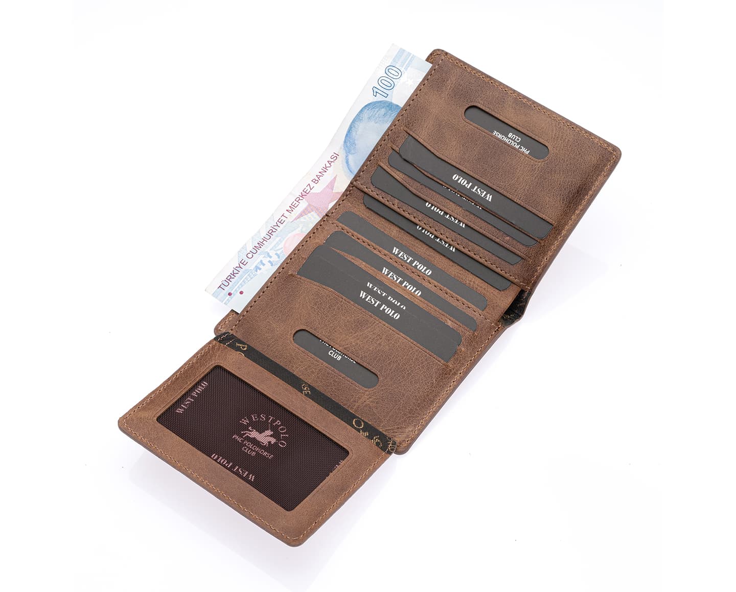 Westpolo Martini Genuine Leather Men's Wallet Card Holder With Large Card Holder Compartment (1590C)