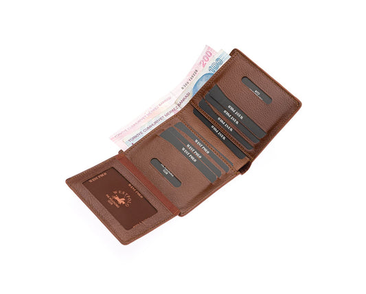 Westpolo Martini Genuine Leather Men's Wallet Card Holder With Large Card Holder Compartment (1590)