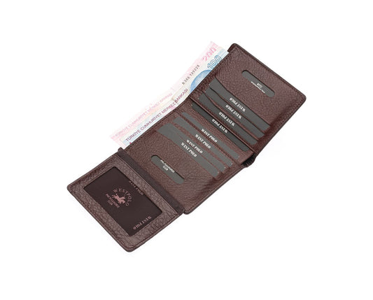 Westpolo Martini Genuine Leather Men's Wallet Card Holder With Large Card Holder Compartment (1590)