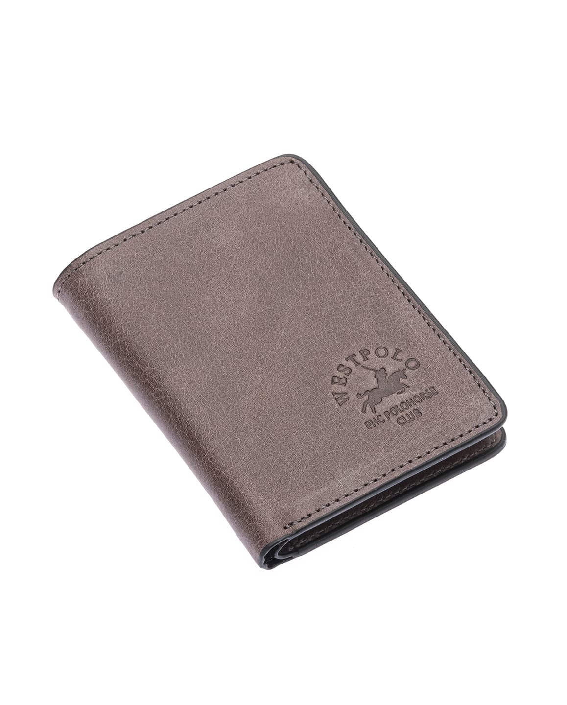 Porte-cartes grand format Westpolo Pimm en cuir véritable