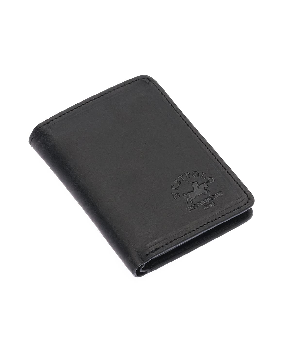 Porte-cartes grand format Westpolo Pimm en cuir véritable