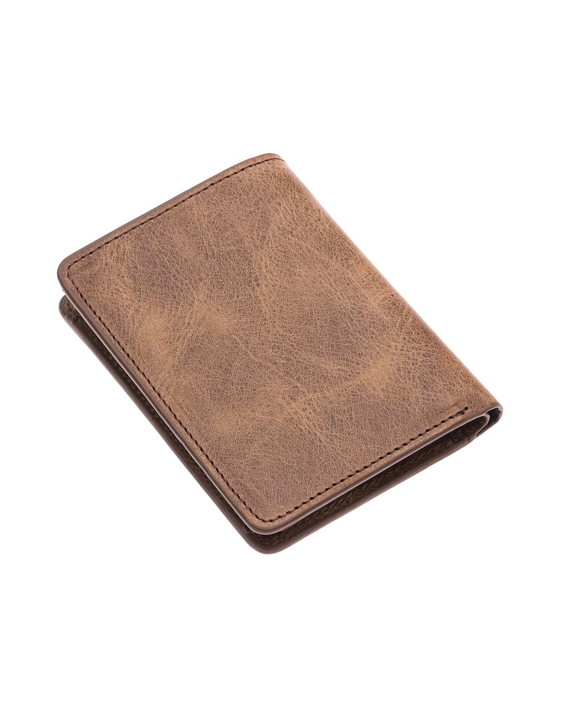 Porte-cartes Westpolo Pimm grand format avec bords compartimentés, portefeuille unisexe en cuir véritable peint (250C) 