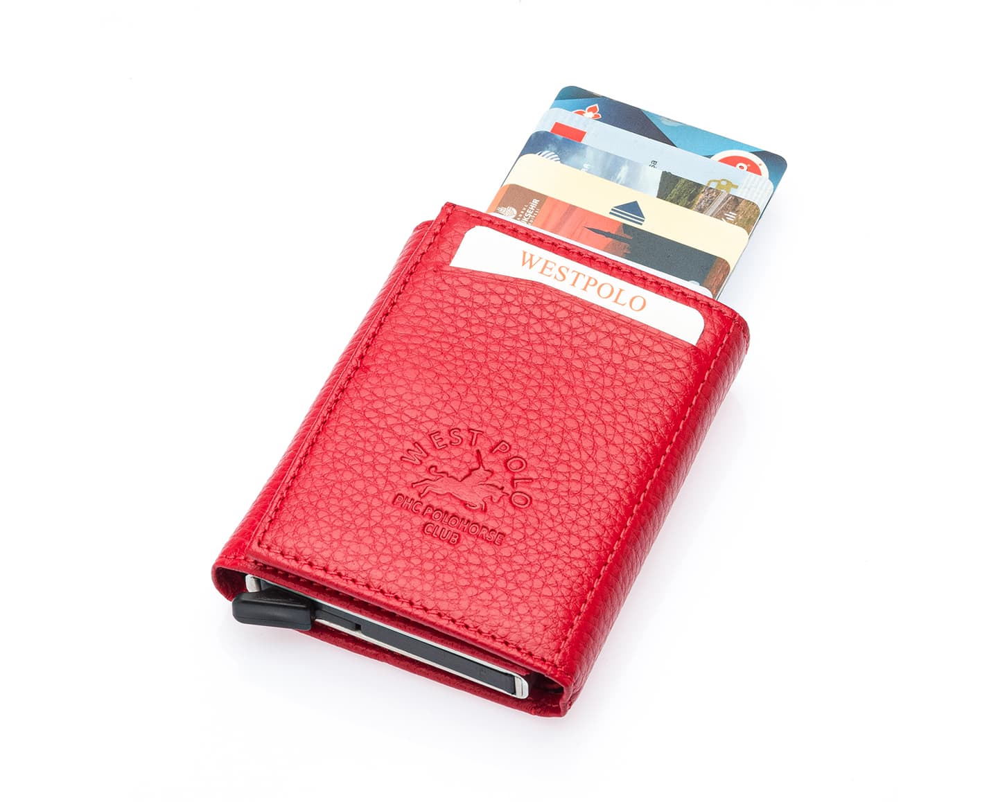 Westpolo Safari Large Card Holder Genuine Leather Unisex Mechanism Wallet (5550)