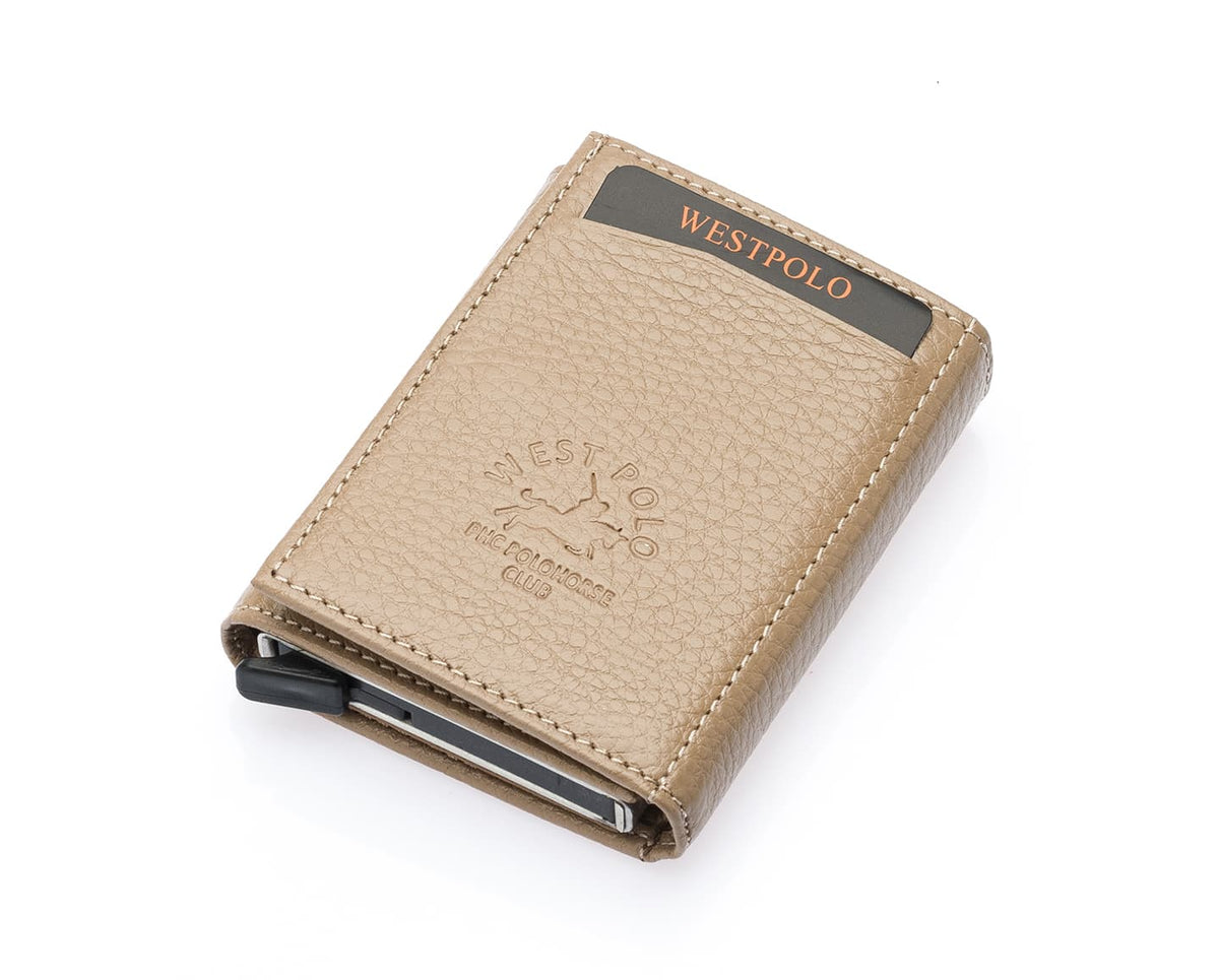 Portefeuille mécanique en cuir véritable Westpolo Safari (5550)