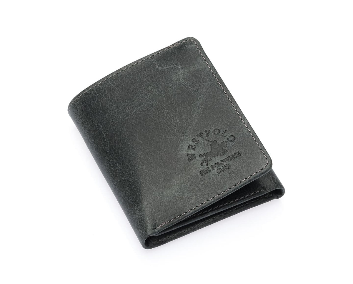 Portefeuille homme Westpolo en cuir véritable (1646)
