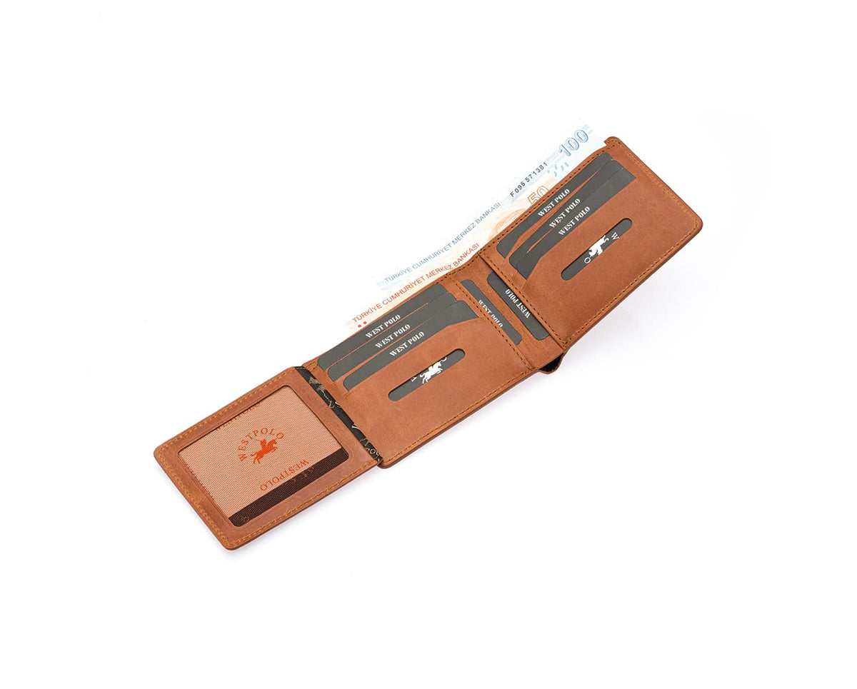 Westpolo Genuine Crazy Leather Men's Wallet (150C)