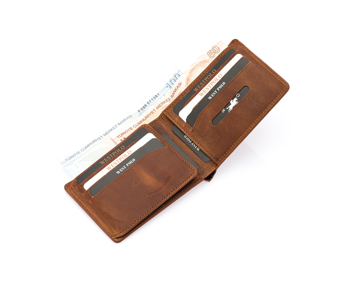 Westpolo Genuine Crazy Leather Men's Wallet (150C)