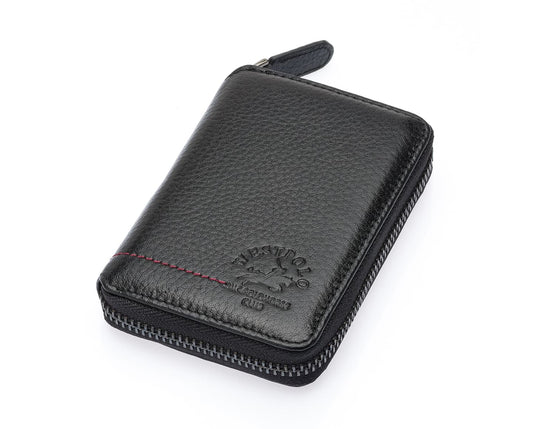 Westpolo Vega Big Card Holder Zippered Unisex Genuine Leather Wallet (1695)